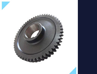 Blackened helical spur gear